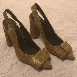 Gold H&M Sling Back Heels